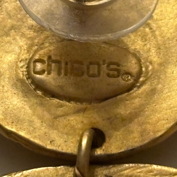 Chico's Gold Statement Earrings - Picture 3 of 4